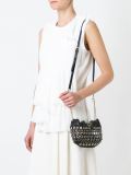 eyelet embellished cross body bag