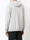 distressed effect hoodie