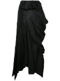 draped pocket asymmetric skirt