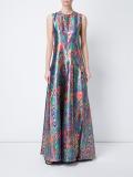 abstract print sleeveless dress