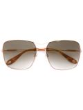 oversized metallic sunglasses