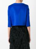 three-quarters sleeve cropped jacket