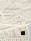 cable knit scarf and mittens set