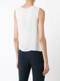 scalloped panel blouse