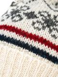 intarsia pompom beanie hat