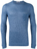 slim-fit ribbed jumper