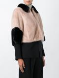 colour block cropped jacket