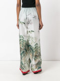 landscape print palazzo trousers
