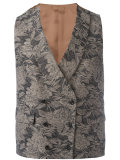 floral embroidered waistcoat