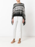 cropped knitted poncho
