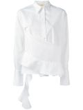 'Frill Front Collared' shirt