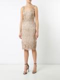 floral applique midi dress