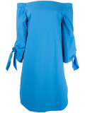 off-shoulders shift dress