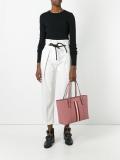 stripe detail tote
