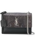 snakeskin effect crossbody bag