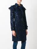 embroidered double breasted coat 