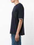 chest pocket stripe T-shirt