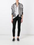 metallic bomber jacket