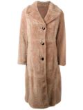 buttoned mid coat