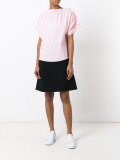 pleated trim blouse 