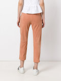 elasticated waistband cropped trousers