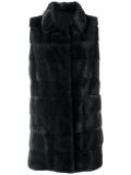sleeveless fur coat