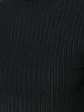 ruffle neck fine knit jumper