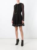 polka dot flared dress