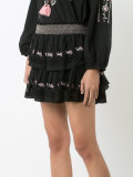 embroidered mini skirt