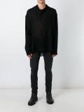 creased sheer longsleeved top