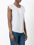 squares print blouse