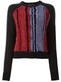 frayed panel cardigan 