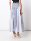 striped asymmetric skirt