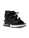 trainer-style sequin sandals