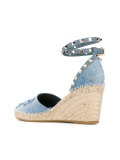 Valentino Garavani Rockstud草编鞋