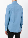 pointed collar long sleeved shirt