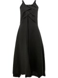 draped panel midi dress