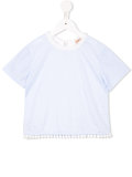 pom pom trim T-shirt 