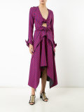 knot cut out asymmetric dress