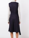 pinstriped midi dress