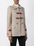 straps patch military jacket