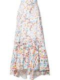 abstract printed maxi skirt