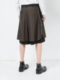 checked wide-legged shorts