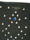 stud embellished clutch