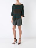 crepe boat neck top