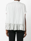 ruffled-hemmed shirt