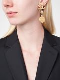 CC dangle clip-on earrings