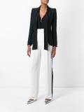 striped wide leg trousers