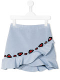 embellished ruffled skirt