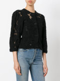sheer detail cropped jacket